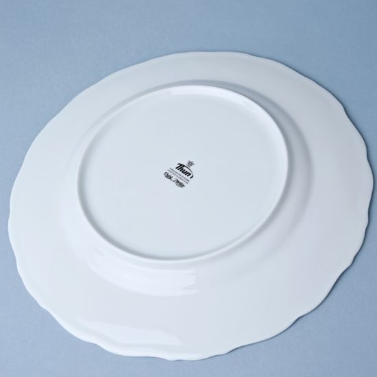 Plate dining 27 cm, Ophelia white with bottom sign, Thun 1794