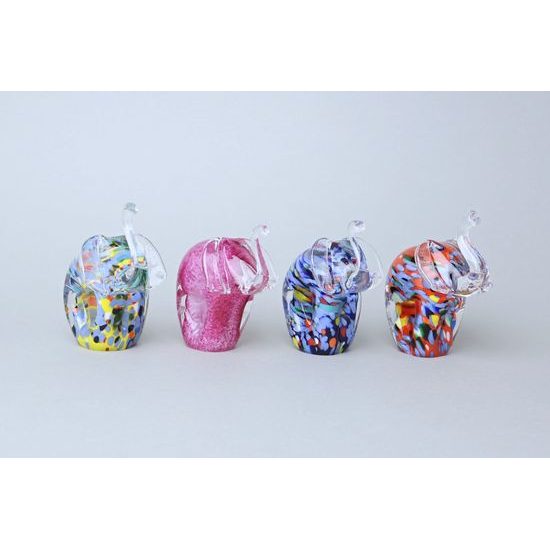 Elephant – solid glass, 11 cm (random decor selection), GlasStar Bohemia Glass
