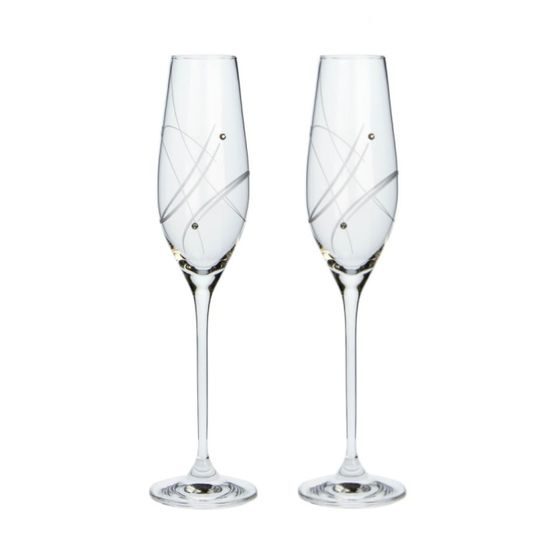 Celebration - Sklenička na sekt 210 ml, 2 ks, krystaly Swarovski