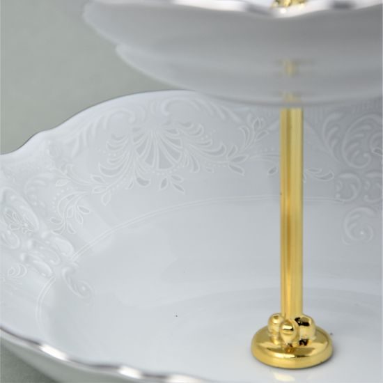 Compartment dish 3 pcs. - BOWLS, Thun 1794 Carlsbad porcelain, BERNADOTTE frost, Platinum line