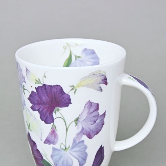 Sweet Pea (purple): Mug 400 ml, English Fine Bone China, Roy Kirkham
