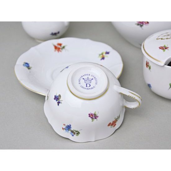 Čajová sada pro 6 osob, Rakouská házenka, Český porcelán a.s.