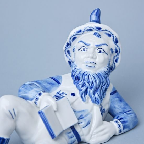 Trpaslík ležící s knihou Ferdinand 25 x 15 cm, Cibulák, originální z Dubí