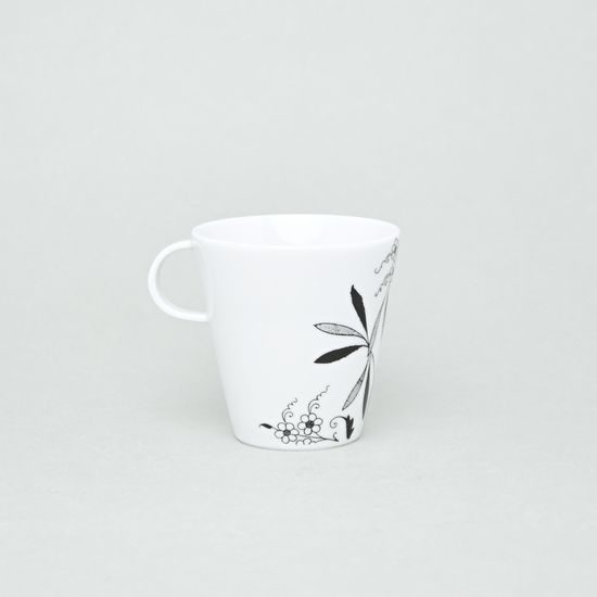 Bohemia black: Šálek čaj/káva 0,2 l, design Jiří Pelcl, černý cibulák, Český porcelán a.s.