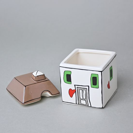 Cukřenka 250 ml 7 x 11 cm, “LE CASETTE” hnědá, porcelán, EGAN