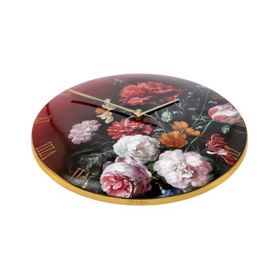 Wall clock Flowers in Vase 31 / 31 / 5cm, porcelain, Jan Davidsz de Heem, Goebel