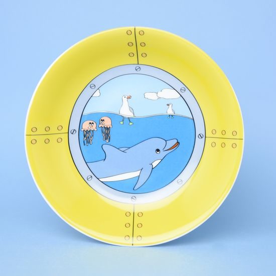 Talíř hluboký 20 cm Ponorka, Thun 1794, karlovarský porcelán