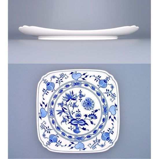 Plate square 29 cm, Original Blue Onion pattern