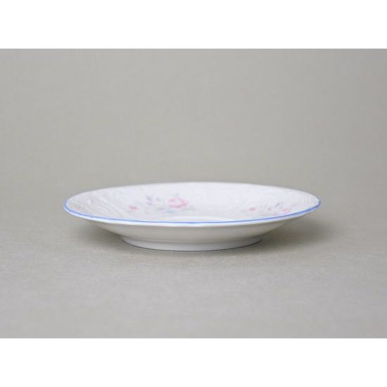 Saucer 140 mm, Thun 1794 Carlsbad porcelain, BERNADOTTE blue-pink flowers