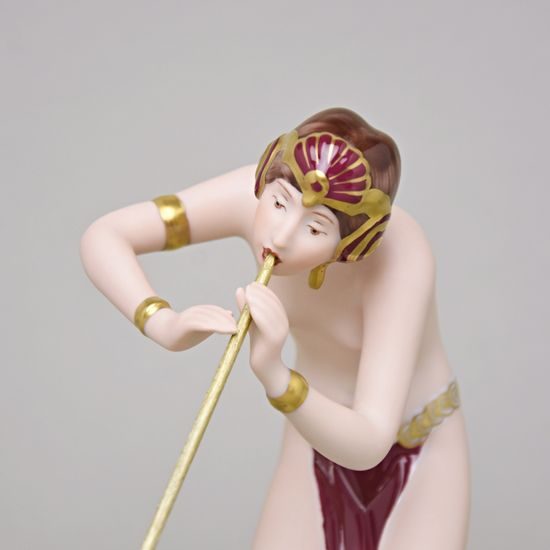 Dancer with a snake 17 x 10 x 23 cm, Purple, Porcelain Figures Duchcov