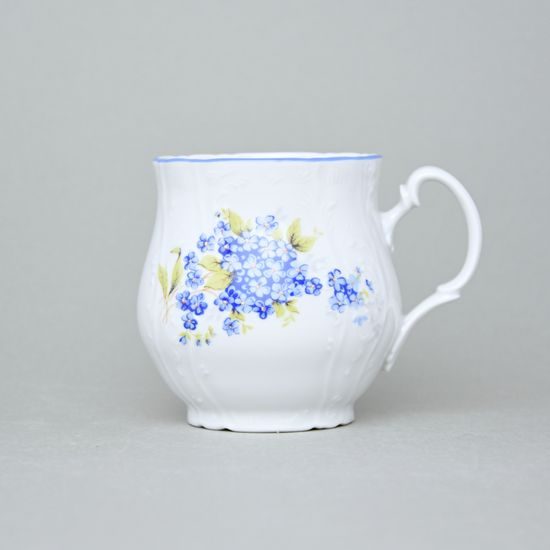 Mug Jonas 310 ml, Thun 1794 Carlsbad porcelain, BERNADOTTE Forget-me-not-flower