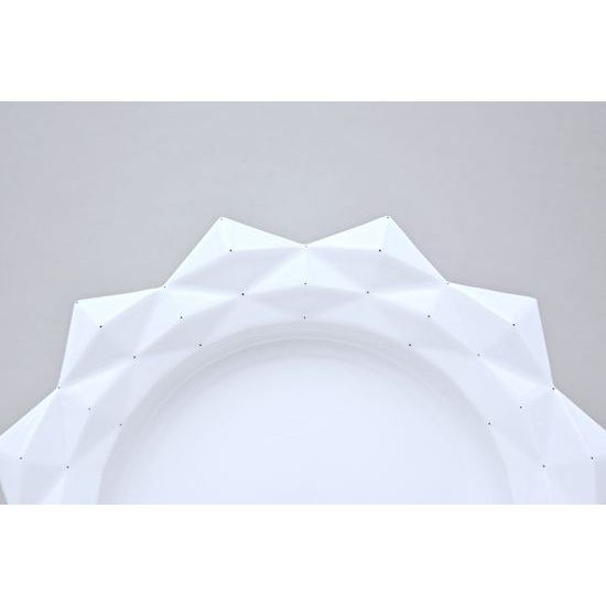 Plate Deep 24,5 cm, Diamond white, Goldfinger Porcelain