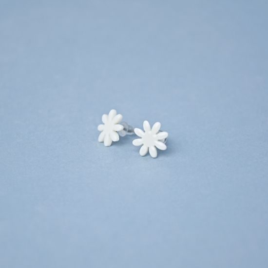 Earings: Daisy 1 cm, Porcelain Jewels Studio Mallys