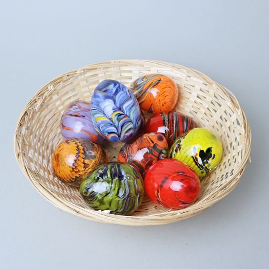 Egg – solid glass, 6,5 cm (random decor selection), GlasStar Bohemia Glass