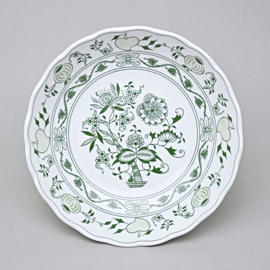 Bowl on stand 24 cm, Green Onion Pattern, Cesky porcelan a.s.