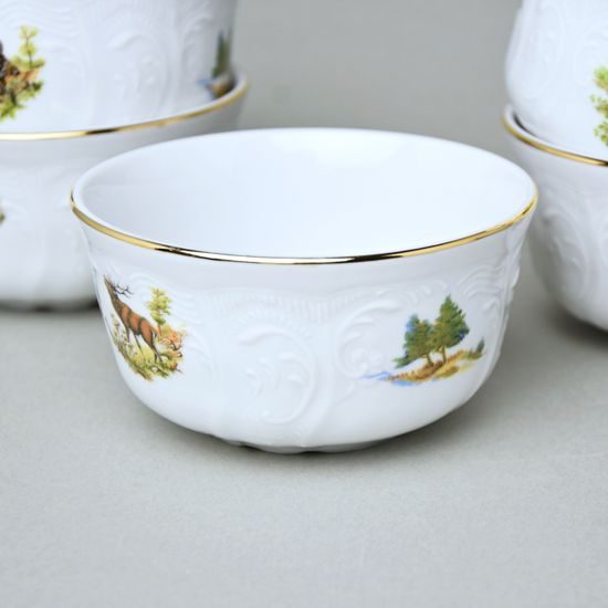 Miska na rýži 11 cm, sada 6 ks.,Thun 1794, karlovarský porcelán, BERNADOTTE myslivecká