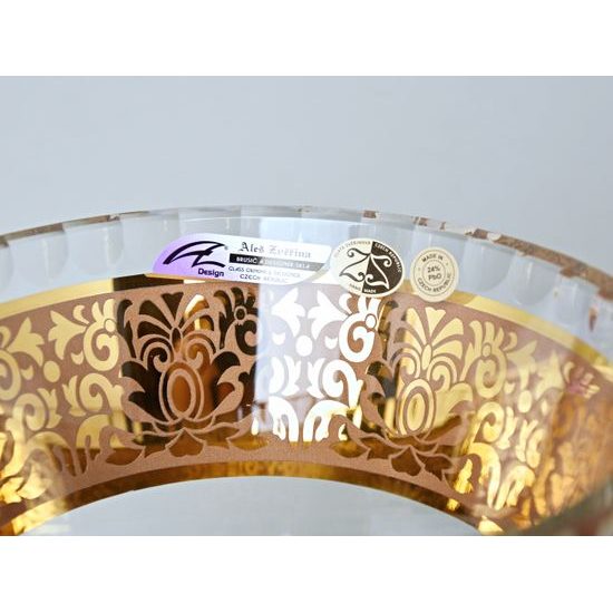 Crystal Vase Romantic "X", h: 305 mm, Gold, Ales Zverina - AZ Design