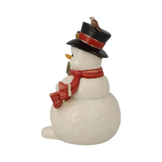Snowman figurine Moving into Winter Home 8.5 / 8 / 13.5cm, stoneware, Goebel