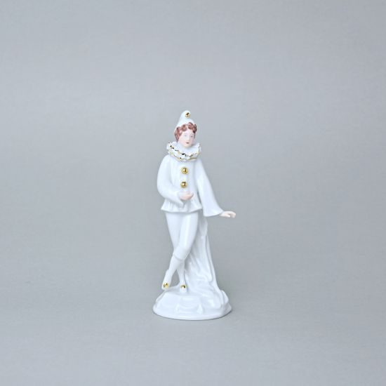 Pierrot 14 x 5 x 5,3 cm, White + Gold, Royal Dux Bohemia