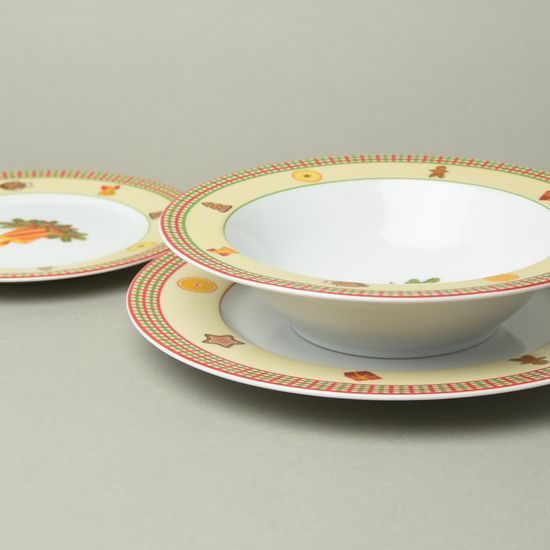 Vánoční porcelán: Talířová sada pro 4 osoby, Thun 1794