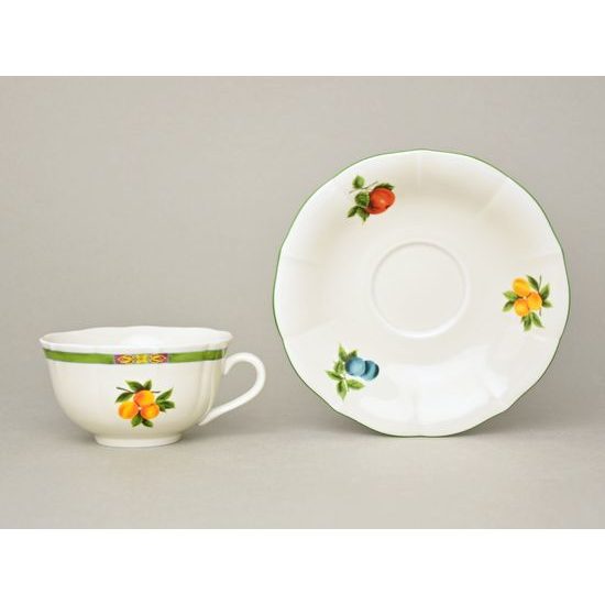 Cup and saucer mirror C/1 plus ZC1 0,20 l / 15,5 cm for tea, Cesky porcelan a.s.
