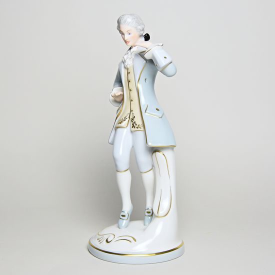 Gentleman rococo 10 x 10 x 23,5 cm, Luxor, Porcelain Figures Duchcov