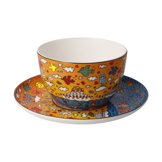 Milk coffee cup Romance of the Sea 500ml, fine bone china, J. Rizzi, Goebel