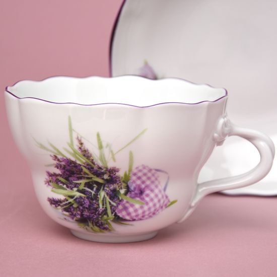 Cup + saucer D + D 0,40 l / 18,2 cm, Lavender, Český porcelán a.s.