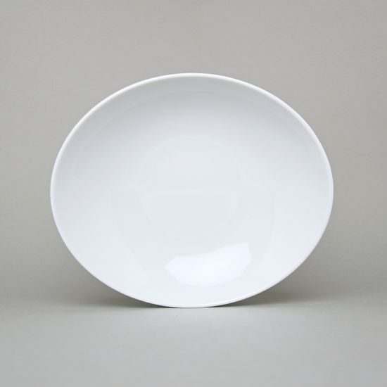 Plate deep 23 cm, Thun 1794 Carlsbad porcelain, Loos white