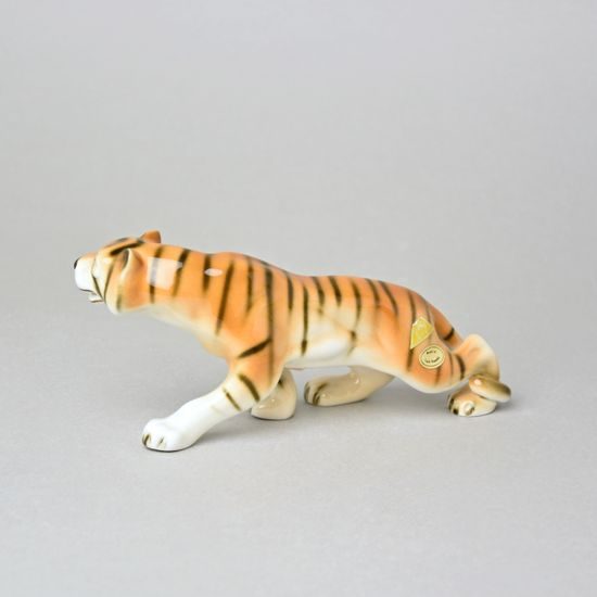 Tygr 17 x 6 x 8 cm, Luxor, Porcelánové figurky Duchcov