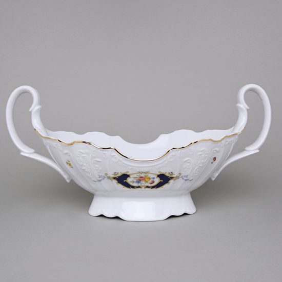 Fruit Bowl 34 cm two handles, Thun 1794 Carlsbad porcelain, BERNADOTTE arms