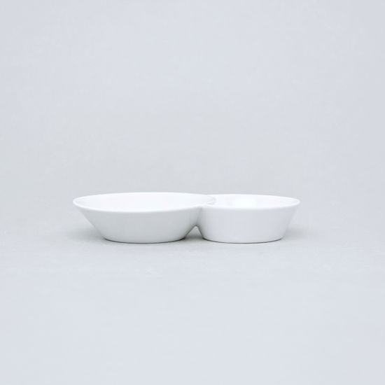 Bohemia White, Dvojpodšálek káva/čaj 15,5 cm, design Pelcl, Český porcelán a.s.