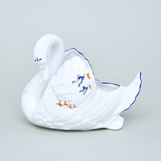 Bowl Swan 22 x 17 cm, Goose decor, Leander 1907