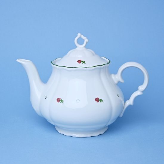 Tea pot 1,2 l, Verona red flowers + green, G. Benedikt 1882