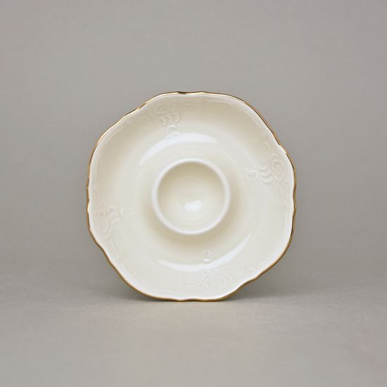 Talířek na vejce 12,5 cm, Thun 1794, karlovarský porcelán, BERNADOTTE ivory + zlato