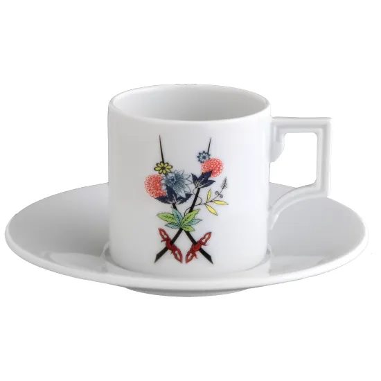 Šálek 50 ml espresso + podšálek - Fantazie mečů, Míšeňský porcelán