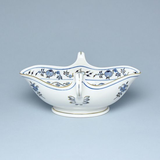 Sauceboat oval with two handles without stand 0,55 l, Original Blue Onion Pattern + Gold