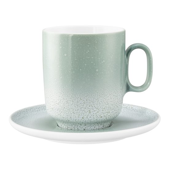 Mug 400 ml + saucer 16 cm, Sento AURA home - MINT, Seltmann porcelain