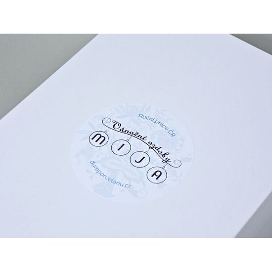 Cibuláková vánoční skleněná koule 8 cm BÍLÁ - sada 6 ks, České ozdoby MIJA