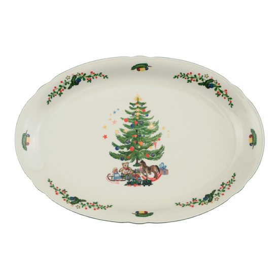 Platter oval 35 cm, Marie-Luise 43607 Christmas, Seltmann Porcelain