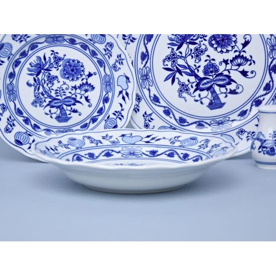 Plate set for 6 pers. Big Hami Blue Onion Pattern, Original Blue Onion Pattern