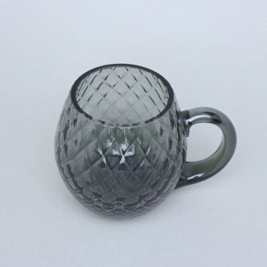 Pivní půllitr - Káro (Tmavý kouř), 500 ml, Floriánova huť