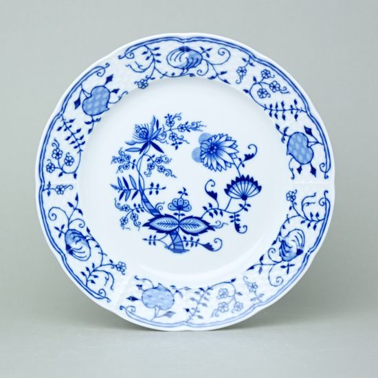 Plate flat 24 cm, Thun 1794 Carlsbad porcelain, Natalie Blue Onion