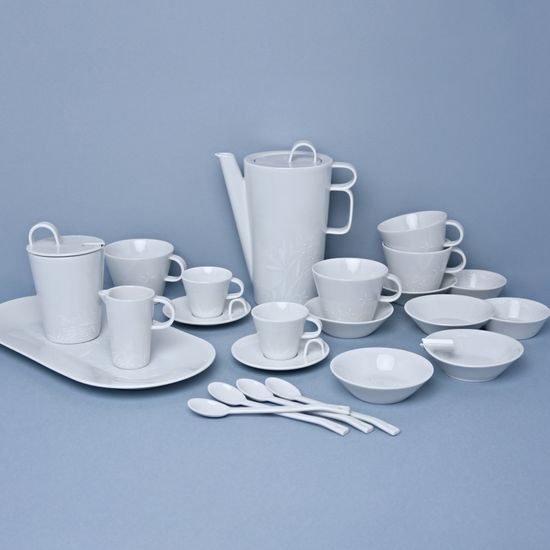 Bohemia White DECOR, Kávová souprava, design Pelcl, Český porcelán a.s.