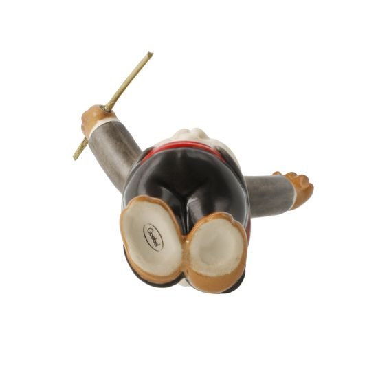 Figurka zajíčka Úžasný dirigent 5,5 / 4,5 / 8 cm, kamenina, Goebel