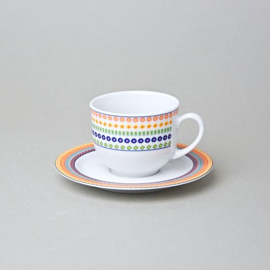 80110: Šálek kávový 165 ml a podšálek 135 mm, Thun 1794, karlovarský porcelán, OPÁL