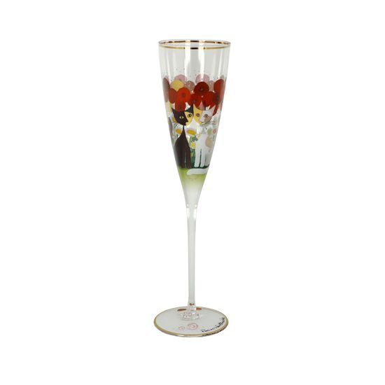 Champagne glass R. Wachtmeister - Lestate in giardino, 7,5 / 7,5 / 27,5 cm, Glass, Cats Goebel