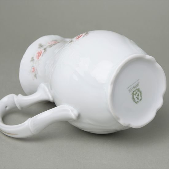 Zlatá linka: Mlékovka 1000 ml, Thun 1794, karlovarský porcelán, BERNADOTTE růžičky