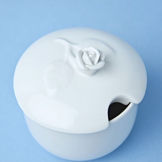 Cukřenka bez oušek s víčkem s výřezem 0,20 l, Bílý porcelán, Český porcelán a.s.