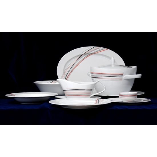 Dining set for 6 persons, Thun 1794 Carlsbad porcelain, SYLVIE 80382